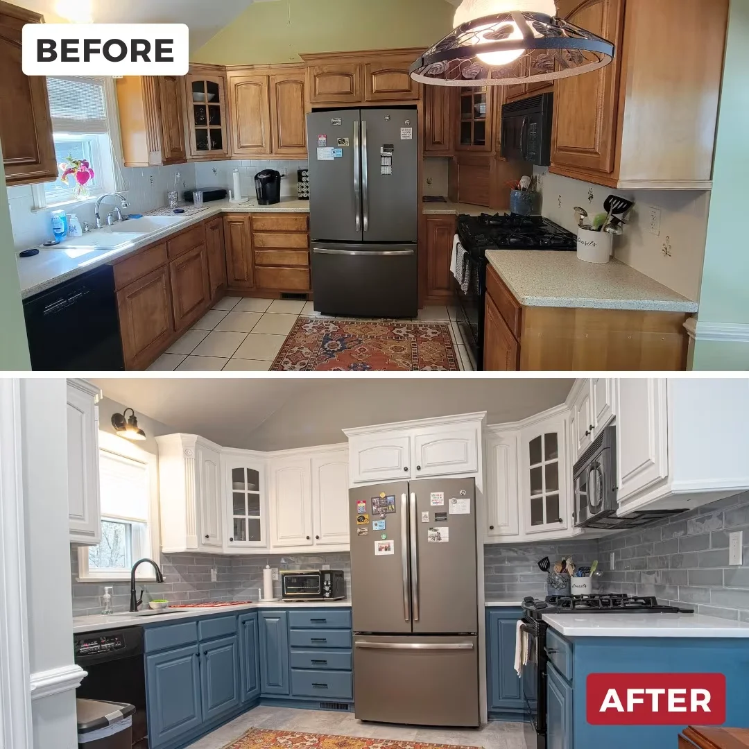Kitchen Cabinet Two-Tone Repaint